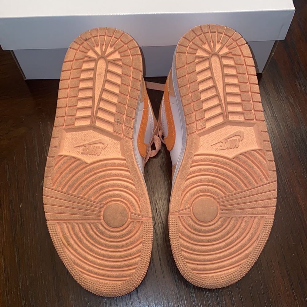 Jordan Women's Athletic Shoes - Orange and White - Picture 4 of 5
